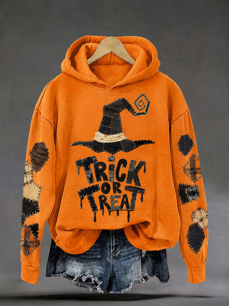 Trick Or Treat Hoodie Halloween Witch Merch Apparel For Halloween Lovers - Animerelic