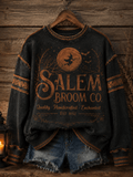 Salem Broom Co Quality Handcrafted Enchanted Est 1692 Sweatshirt Halloween Witch Merch Gift - Animerelic