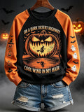 On A Dark Desert Highway Cool Wind In My Hair Sweatshirt Halloween Pumpkin Clothing Spooky Gift - Animerelic