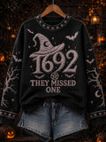 1692 They Missed One Sweatshirt Halloween Witch Clothing Cute Halloween Apparel - Animerelic