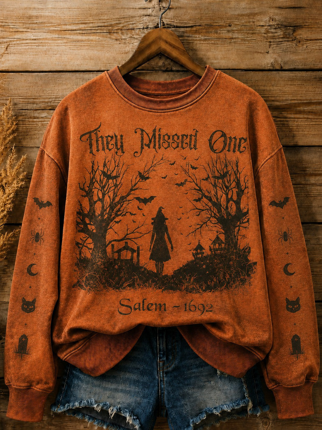 They Missed One Salem 1692 Sweatshirt Halloween Witch Merch Halloween Outfits For Women - Animerelic