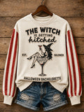 The Witch Is Getting Hitched Est Halloween Halloween Sweatshirt Bachelorette Clothing - Animerelic
