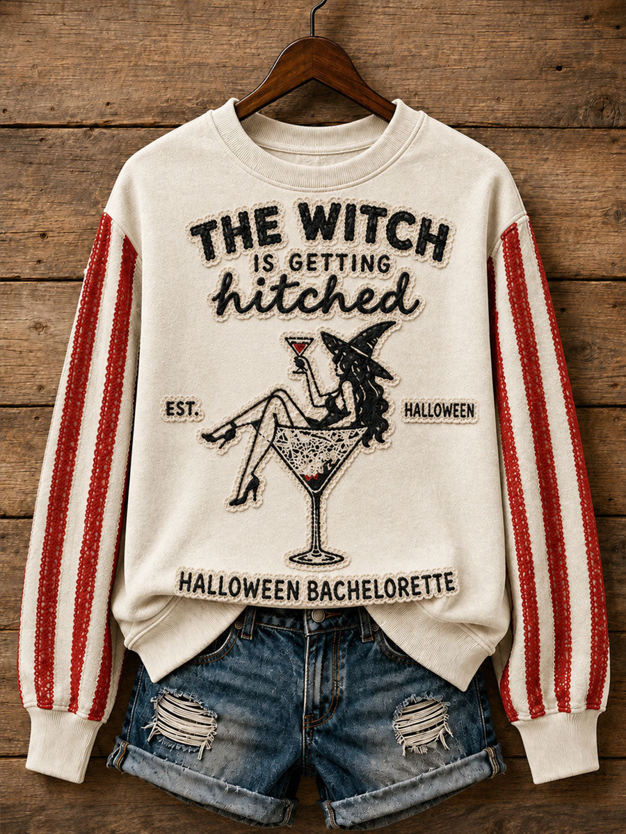 The Witch Is Getting Hitched Est Halloween Halloween Sweatshirt Bachelorette Clothing - Animerelic