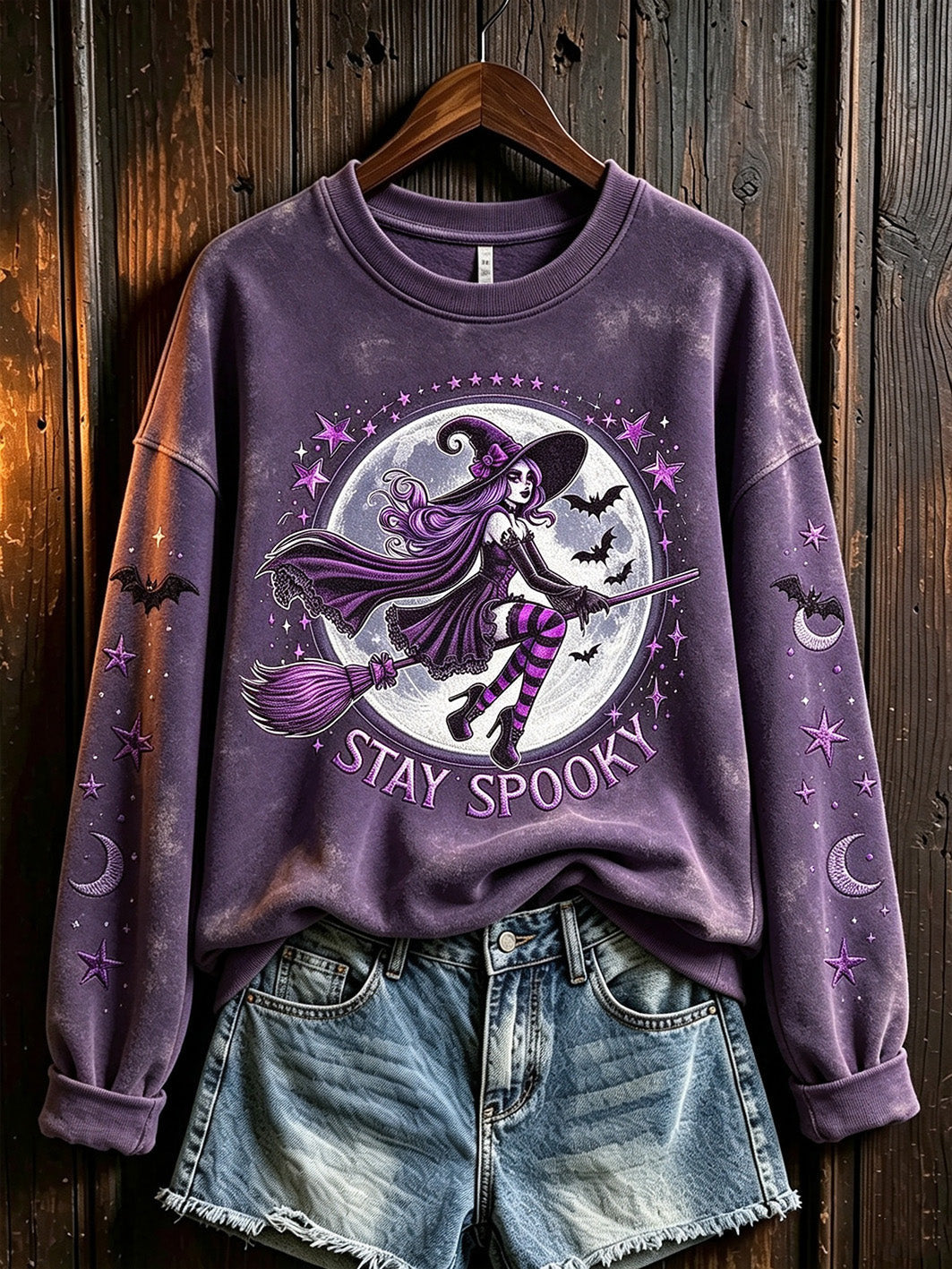 Stay Spooky Sweatshirt Halloween Witch Merch Halloween Apparel Gifts - Animerelic