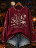 Salem Broom Company Est 1626 Enchanted Handcrafted Sweatshirt Halloween Witch Merch Spooky Gift - Animerelic