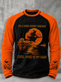 On A Dark Desert Highway Cool Wind In My Hair Long Sleeve Shirt Halloween Witch Clothing Him - Animerelic
