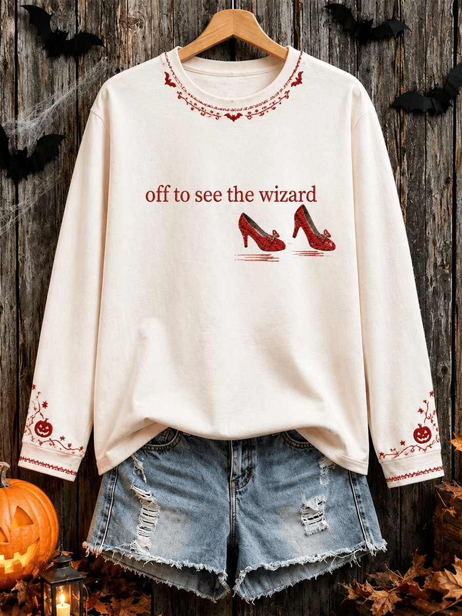Off To See The Wizard Long Sleeve Shirt Halloween Clothing Birthday Present For Women - Animerelic