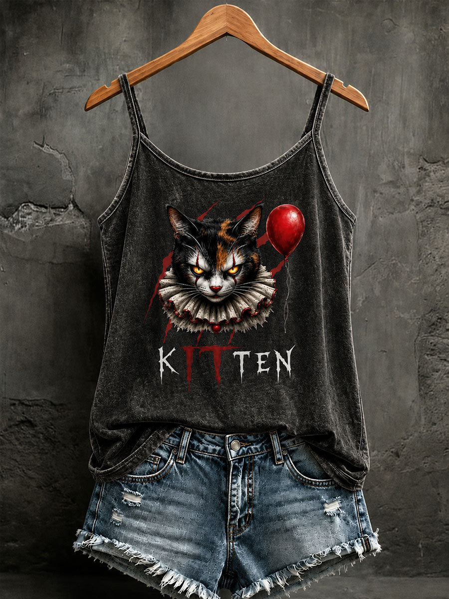 Kitten Tank Top Horror Cat Merch Gifts For Women Who Have Everything - Animerelic
