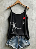 Well Shit Tank Top Skeleton Balloon Merch Halloween Clothes For Her - Animerelic