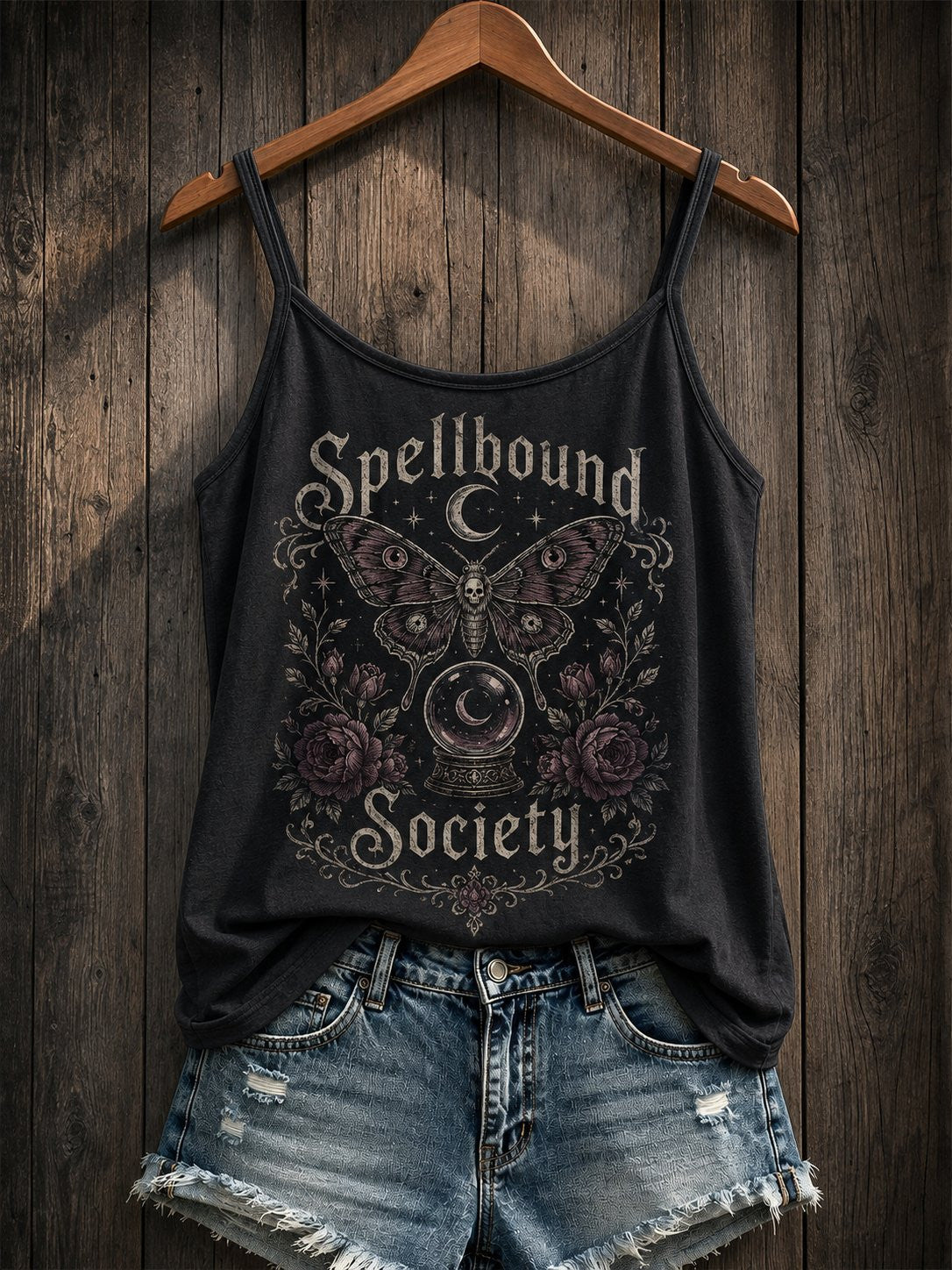 Spellbound Society Tank Top Gothic Moth Clothing Birthday Ideas For Wife - Animerelic