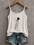 Love Never Dies Tank Top Gothic Rose Merch Halloween Anniversary Gifts - Animerelic