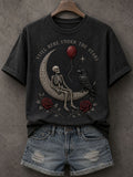 Still Here Under The Stars T-Shirt Gothic Skeleton Merch Meaningful Gifts For Wife - Animerelic