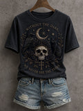 Without The Dark We Never See The Stars T-Shirt Gothic Skull Clothing Spooky Gifts For Women - Animerelic