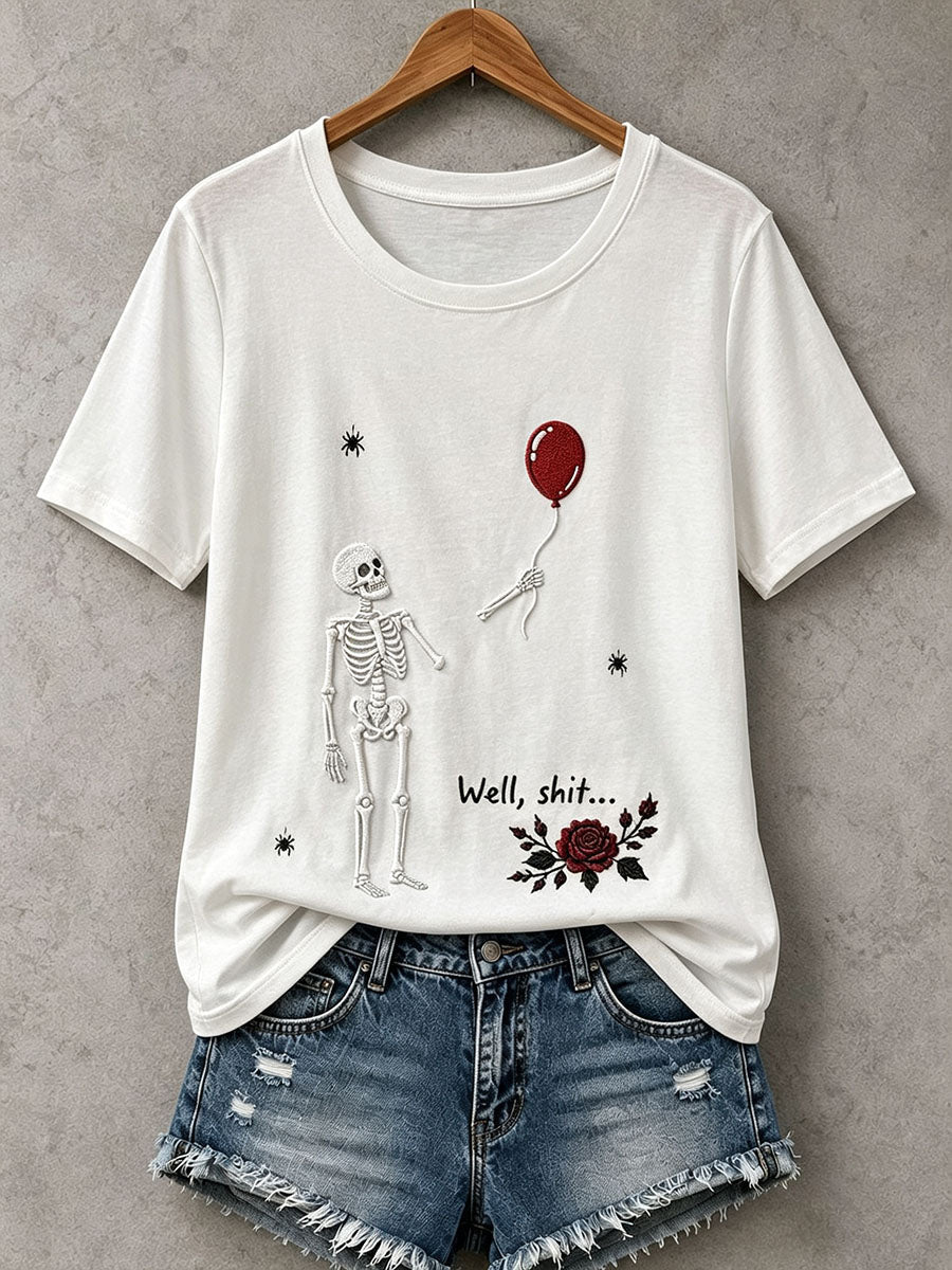 Well Shit T-Shirt Halloween Skeleton Clothing Halloween Wedding Gifts - Animerelic