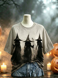 Three Witches T-Shirt Halloween Spooky Clothing Halloween Outfits - Animerelic