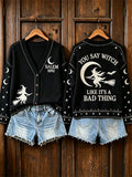 Salem 1692 You Say Witch Like It's A Bad Thing Cardigan Uly Sweater Halloween Merch Ideas Gift - Animerelic