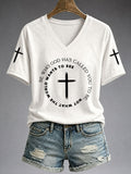 Be Who God Has Called You To Be V-Neck Shirt Christian Cross Clothes - Animerelic