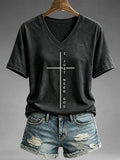 I Just Need God V-Neck Shirt Christian Faith Clothes Christian Gifts Sister - Animerelic