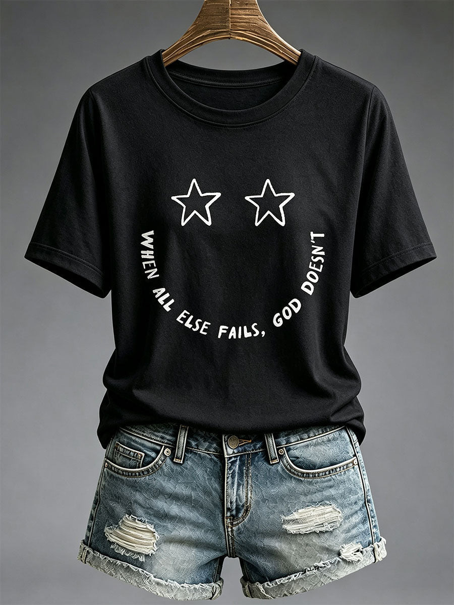 When All Else Fails God Doesn't T-Shirt Christian Faith Clothes Christian Athlete Gift - Animerelic