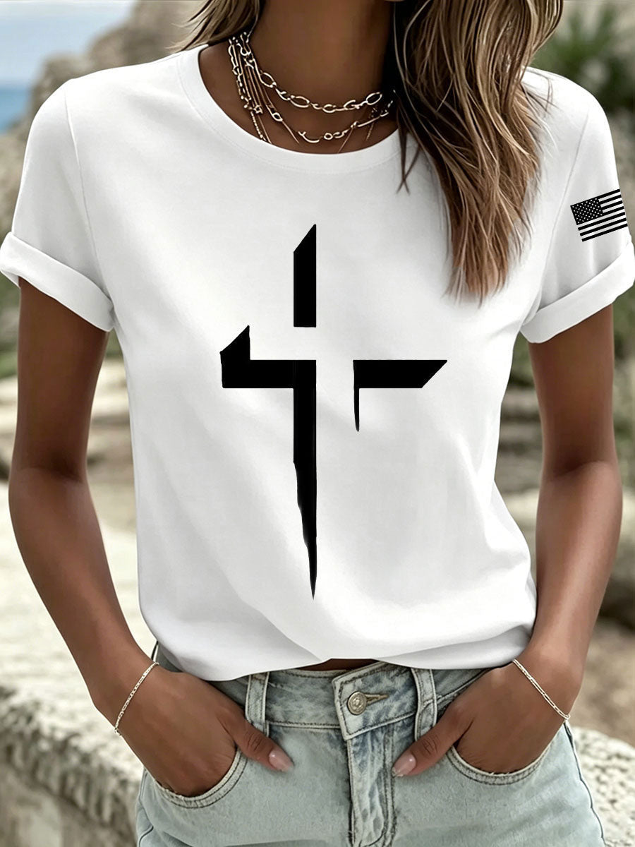 Christian T-Shirt Christian Cross American Clothes Christian Boss Gift Ideas - Animerelic