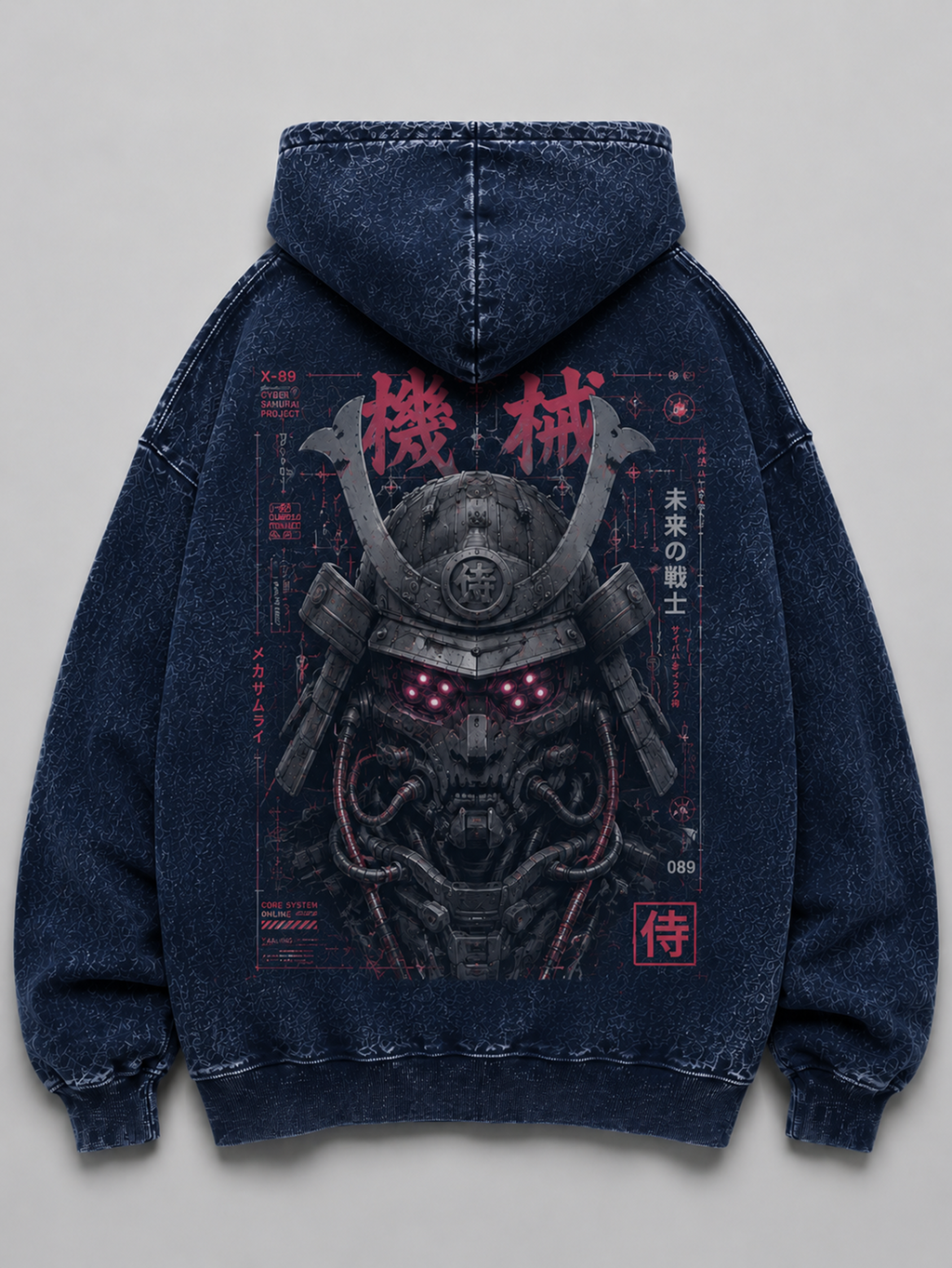Cyber Samurai Japanese Inspired Oversized Hoodie
