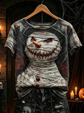 Evil Snowman Mummy Halloween T-Shirt Halloween Spooky Clothing Unique Gifts