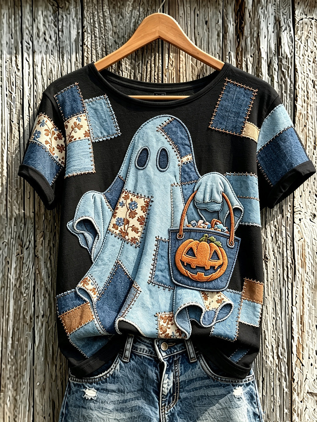 Cute Ghost Pumpkin T-Shirt Halloween Merch Funny Halloween Gifts For Her