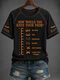 How Would You Rate Your Pain T-Shirt Halloween Spooky Merch Vintage Gifts For Fans