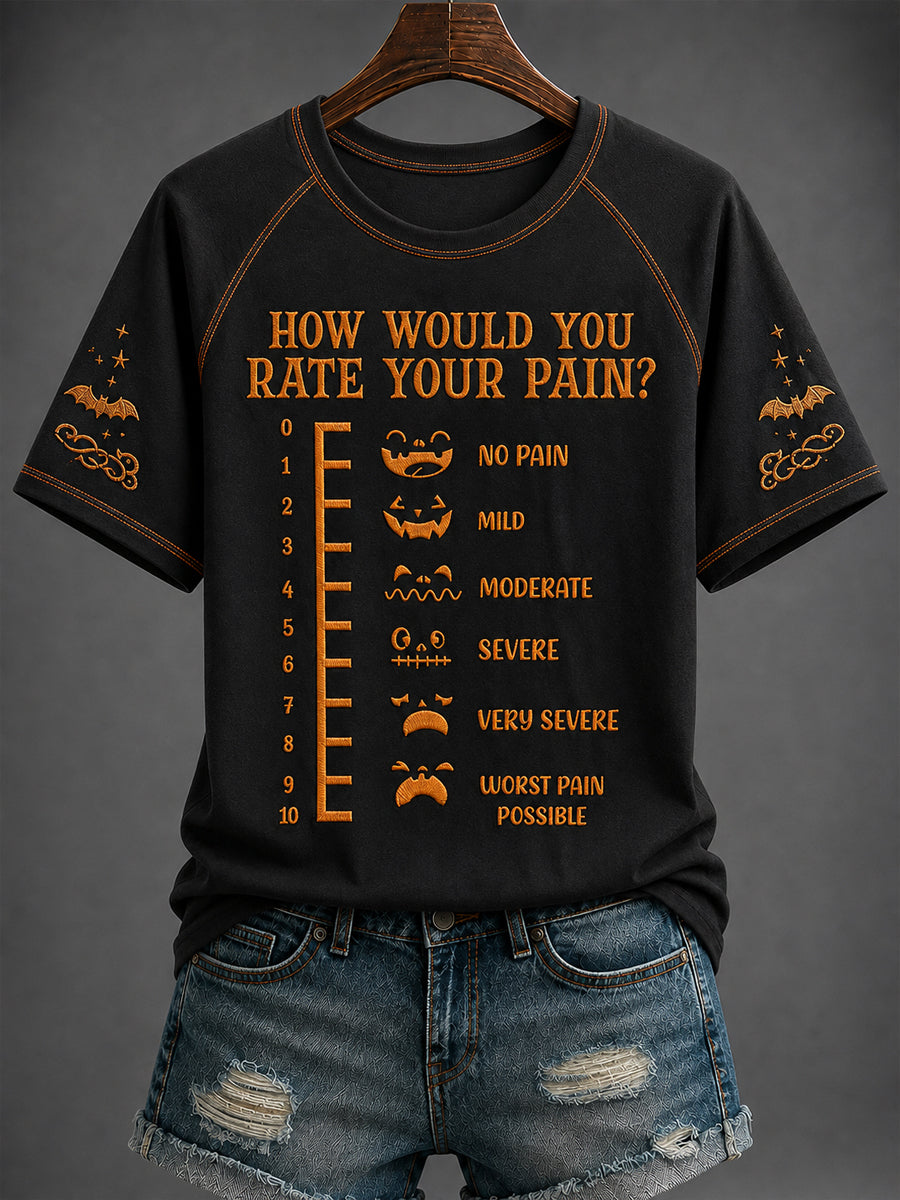 How Would You Rate Your Pain T-Shirt Halloween Spooky Merch Vintage Gifts For Fans