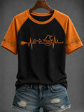 Halloween Heartbeat Pumpkin T-Shirt Halloween Spooky Clothing Ideas Gift
