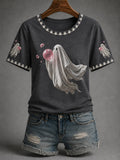 Ghost Blowing Bubbles T-Shirt Halloween Merch Halloween Gifts For Girlfriend