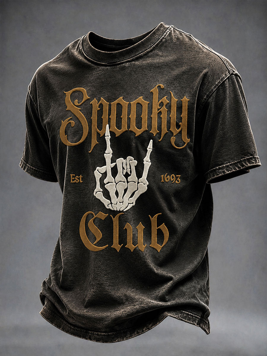 Spooky Club Est 1693 T-Shirt Halloween Clothing Halloween Gifts For Men
