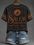 Salem Broom Co Quality Handcrafted Enchanted Est 1692 T-Shirt Halloween Witch Clothing