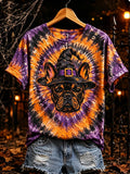 French Bulldog Witch Hat T-Shirt Halloween Dog Merch Birthday Ideas For Wife