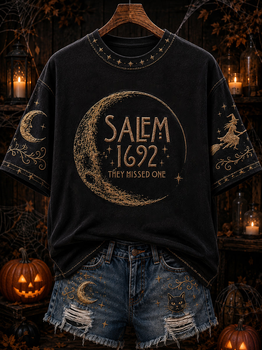 Salem 1692 They Missed One T-Shirt Halloween Witch Clothing Apparel For Women