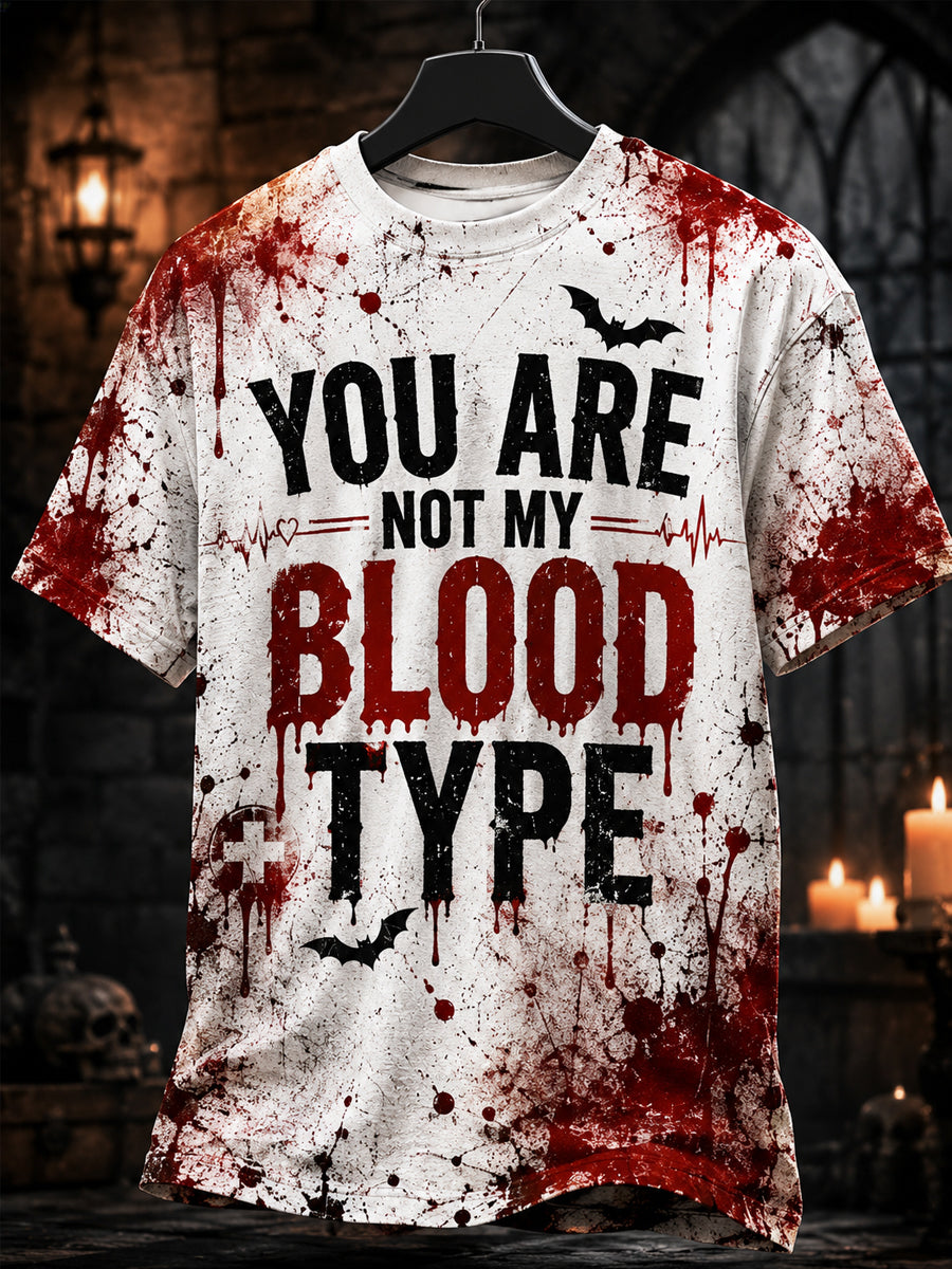 You Are Not My Blood Type T-Shirt Halloween Spooky Clothing Halloween Apparel