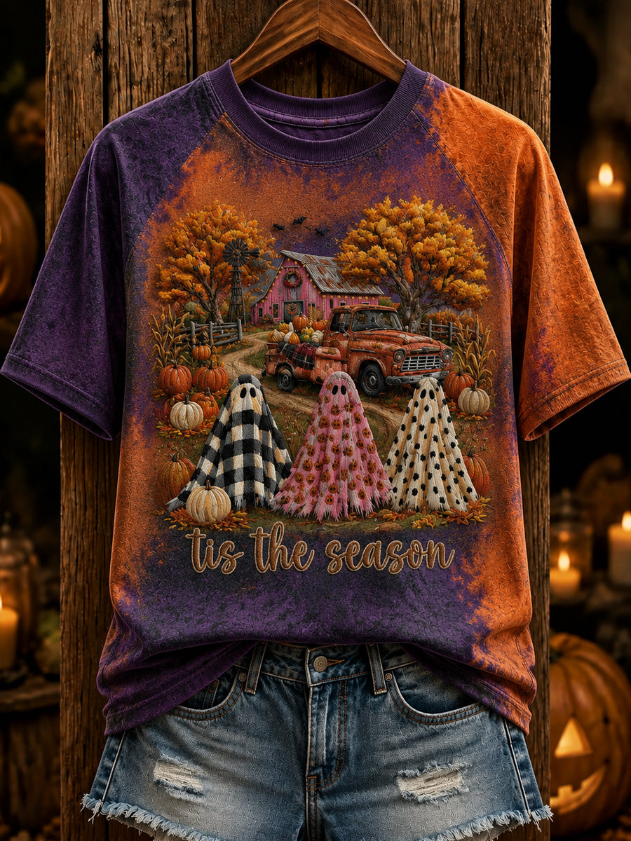 Tis The Season T-Shirt Halloween Ghosts Merch Trendy Apparel Gift