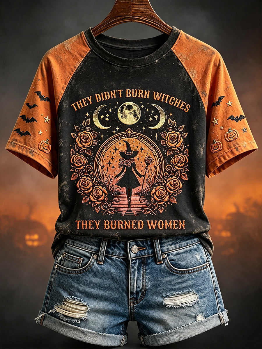 They Didn_t Burn Witches They Burned Women T-Shirt Halloween Witch Merch Gifts For My Wife