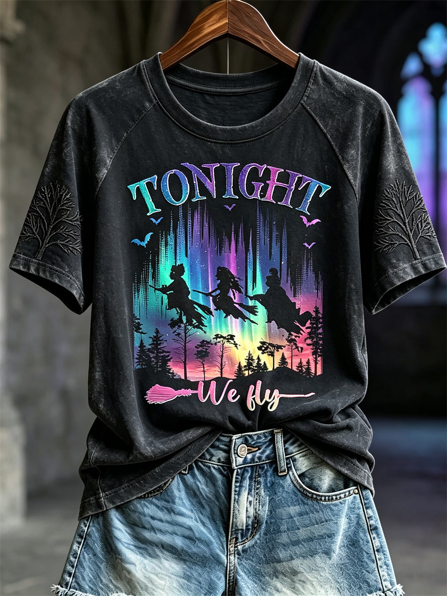 Tonight We Fly T-Shirt Halloween Witches Merch Unique Gifts For Wife