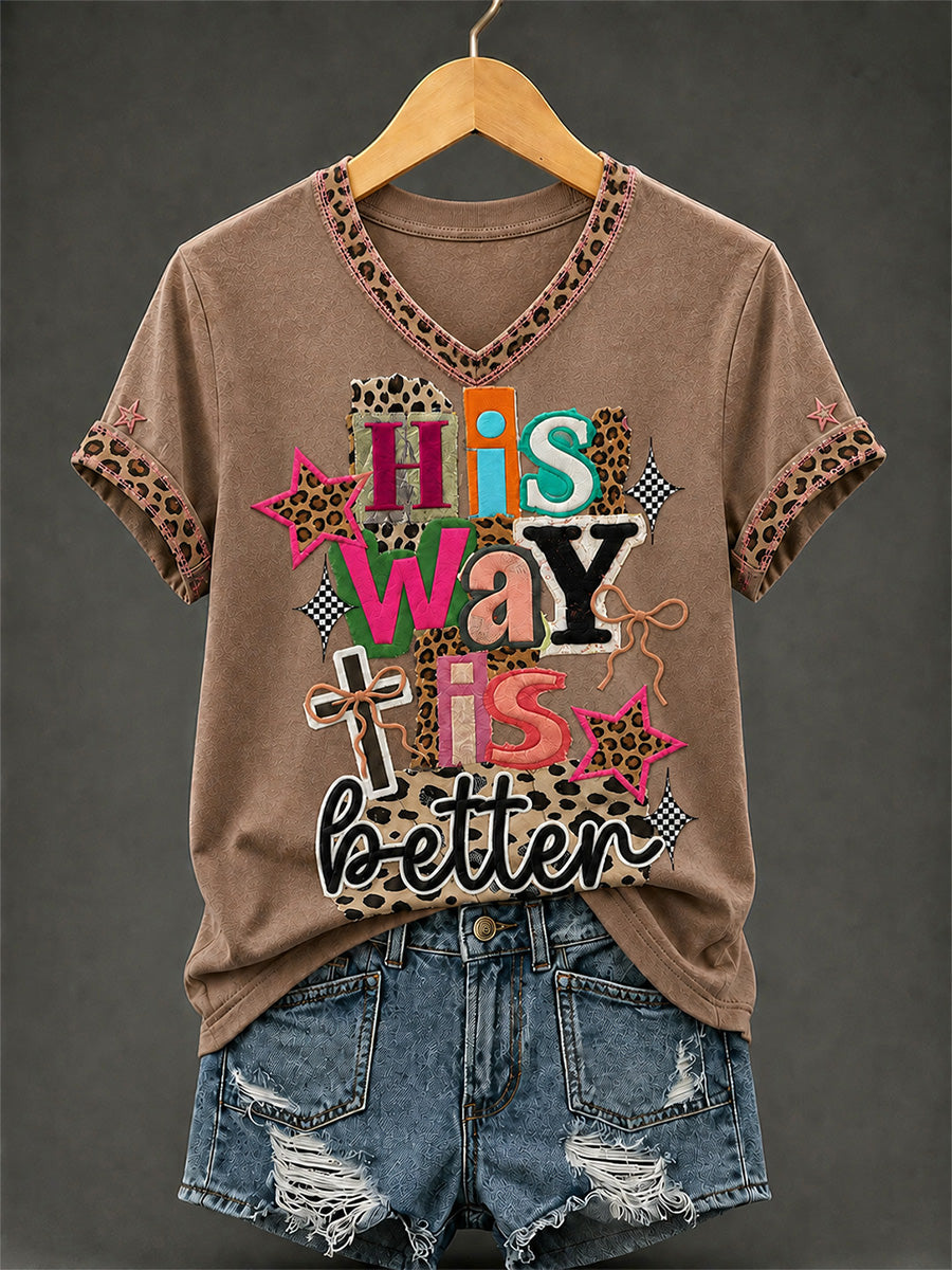 His Way Is Better V-Neck Shirt Christian Faith Apparel Christian Grad Sister