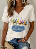 I Sing Of Your Goodness Psalm 89 1 V-Neck Shirt Christian Birds Music Merch Gifts For Fans
