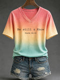Be Still And Know Psalm 46 10 V-Neck Shirt Christian Faith Merch Religious Gifts For Men