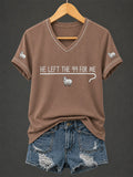 He Left The 99 For Me V-Neck Shirt Christian Faith Clothing Faith Entrepreneur Gift