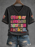 For God So Loved The World V-Neck Shirt Christian Faith Clothes Birthday Gift Ideas