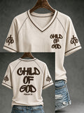 Child Of God Psalm 23 V-Neck Shirt Christian Faith Merch Religious Easter Gifts Men
