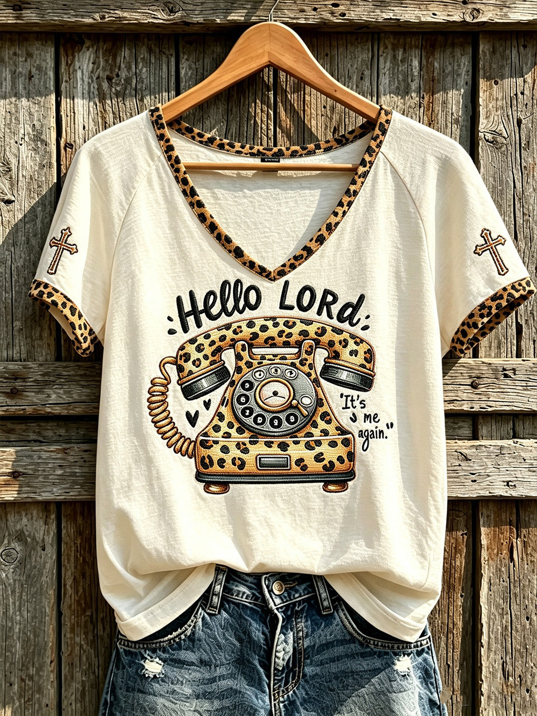Hello Lord It_s Me Again V-Neck Shirt Christian Faith Merch Christian Anniversary Gifts Him