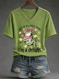 First Of All Jesus Thinks I_m A Delight V-Neck Shirt Christian Faith Apparel Christian Dad Gift