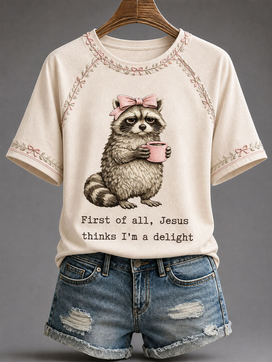 First Of All Jesus Thinks I_m A Delight T-Shirt Christian Humor Merch Gifts For Die Hard Fans
