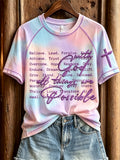 With God All Things Are Possible T-Shirt Christian Faith Cross Merch Gifts For Sister