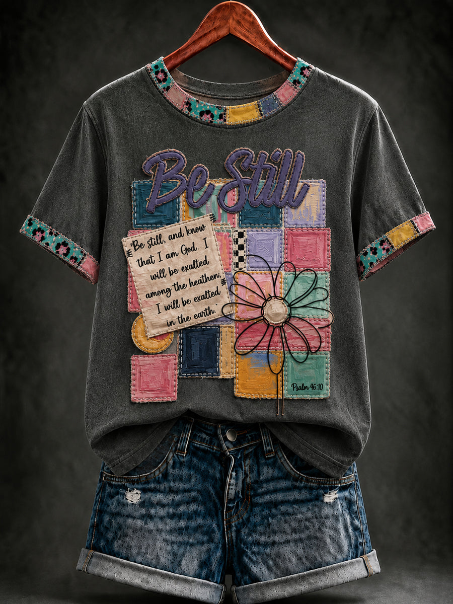 Be Still Christian T-Shirt Christian Faith Clothes Birthday Ideas For Women